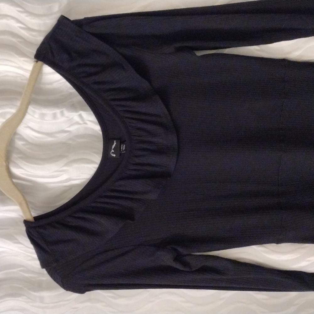 Art Class Girls L Long Sleeve Ruffled Scoop Neck A-Line Dress Soft & Stretchy